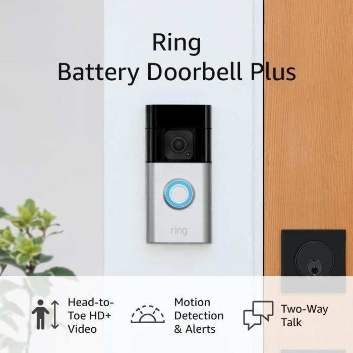Ring Battery Doorbell Plus (2024 model) | Head-to-Toe HD+ Video, motion detection & alerts, and Two-Way Talk