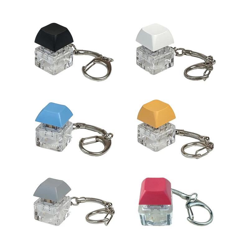 Single Key Keyboard Keychain Key Switch Keychain Shaft Tester Mechanical Keyboard Fidget Button ...