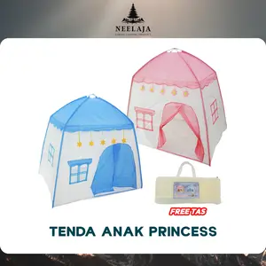 【COD】[NEELAJA] Tenda Mainan Anak Model Rumah Jendela Princess Camping Motif Karakter Indoor Outdoor