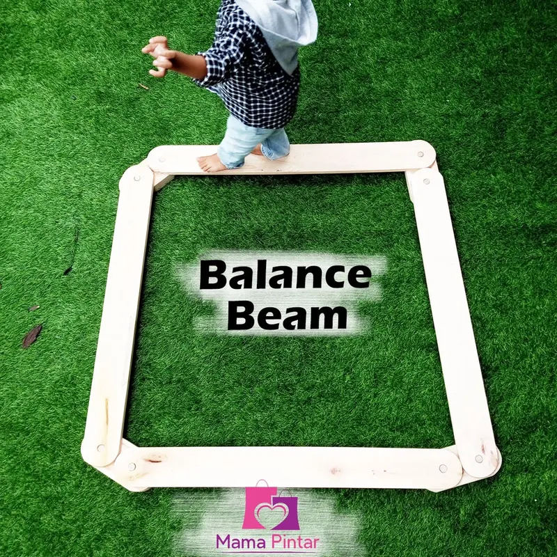 Balance Beam Papan Kayu Titian Keseimbangan Mainan Kayu Edukatif Untuk Terapi 0