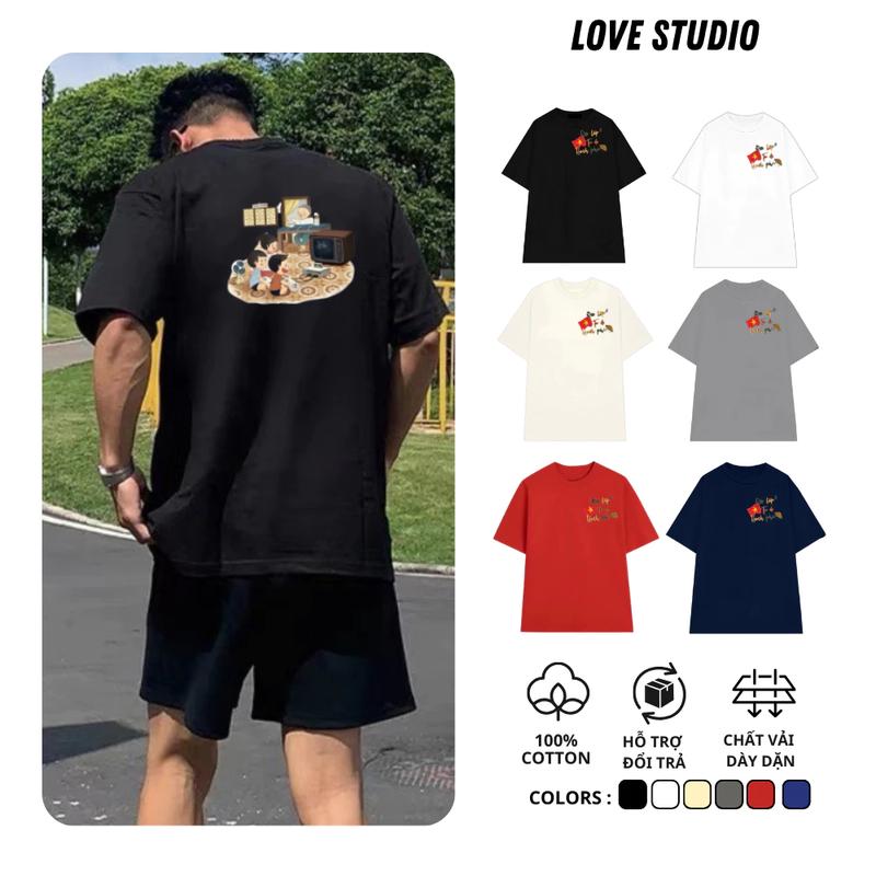 MÃ 06 - Áo Thun Unisex Nam Nữ EDGAR Cotton 2 Chiều 270GSM Co Giãn Thoáng Mát - In Hình Cờ nước + Tiệm game tuổi thơ 7