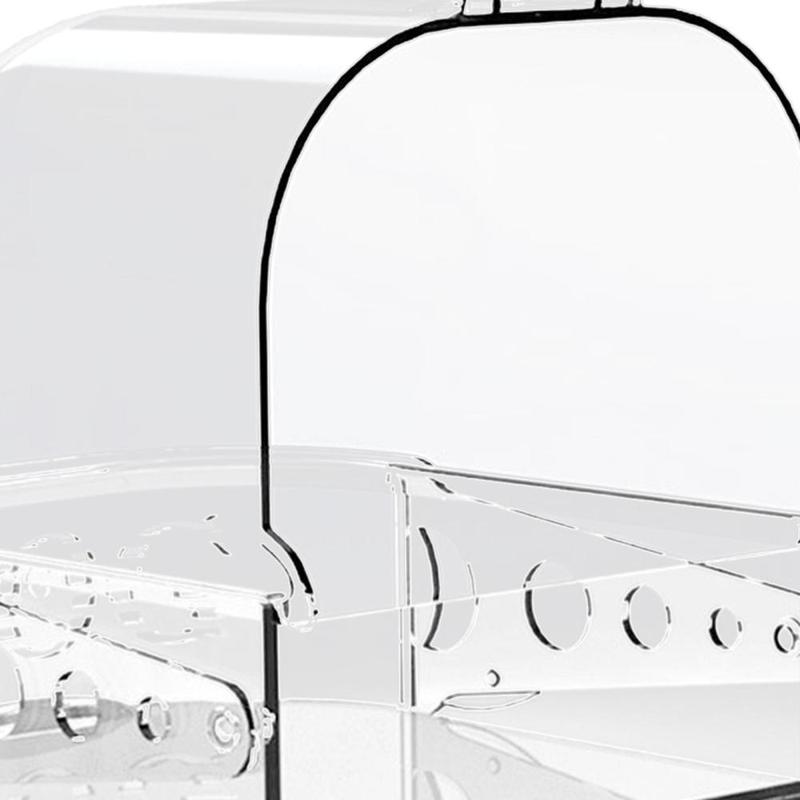 Product Introduction of Pet Bird Bath Box Clear Caged Parrot Bathing Tub Birdcage Bird Shower Box for Parrots Budgerigar Small Birds Lovebirds Cockatiel 1
