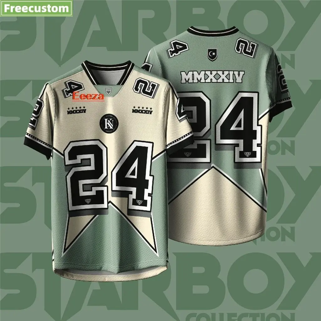 custom jersey shirt name 2025 NFL Edition Jersey Men's Short Sleeve Retro Collar Full Sublimation Microfiber Jersey Viral Tiktok Unisex Teamwear Ootd fiber fabric with elastic properties