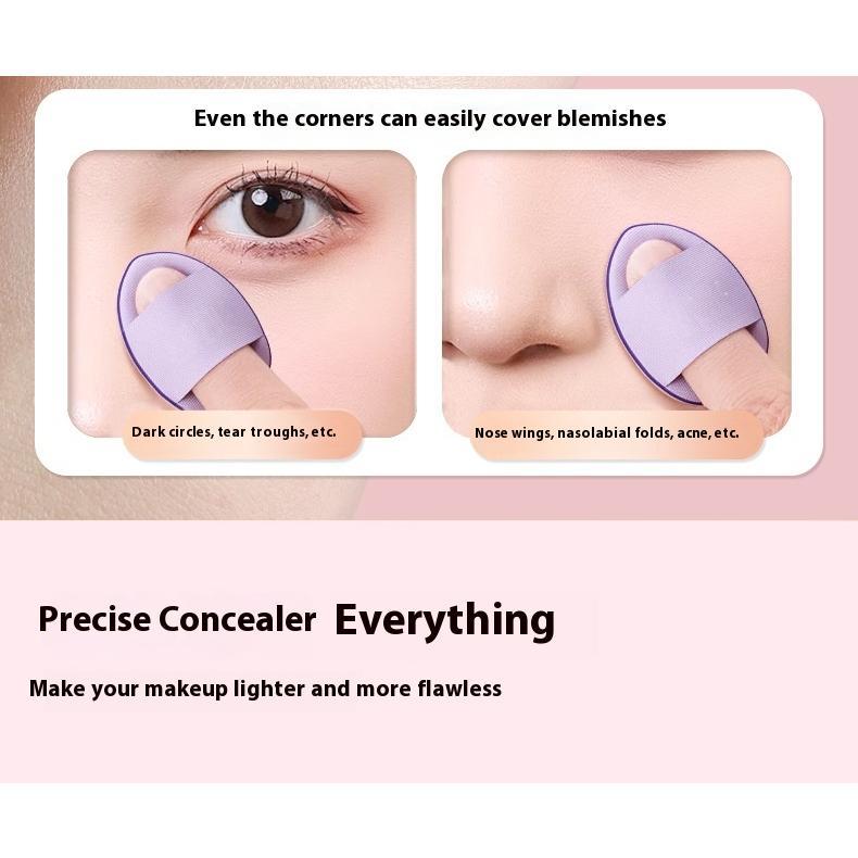 Mút Trang Điểm, Kích Thước Nhỏ, Đệm Khí Ngón Tay Cái, Thích Hợp Để Sử Dụng Ướt Và Khô, Thích Hợp Cho Kem Nền Dạng Lỏng, Không Hấp Thụ Bột, Mút Đầu Ngón Tay Mỹ Phẩm Cosmetic 7