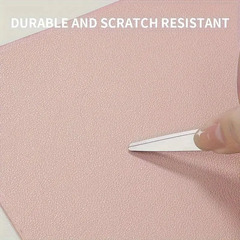 Double-sided PVC Leather Desk Mat, 1 Count Waterproof & Non-slip Mouse Pad, Easy To Clean Desk Mat for Office, Study Room, Dining Room 4