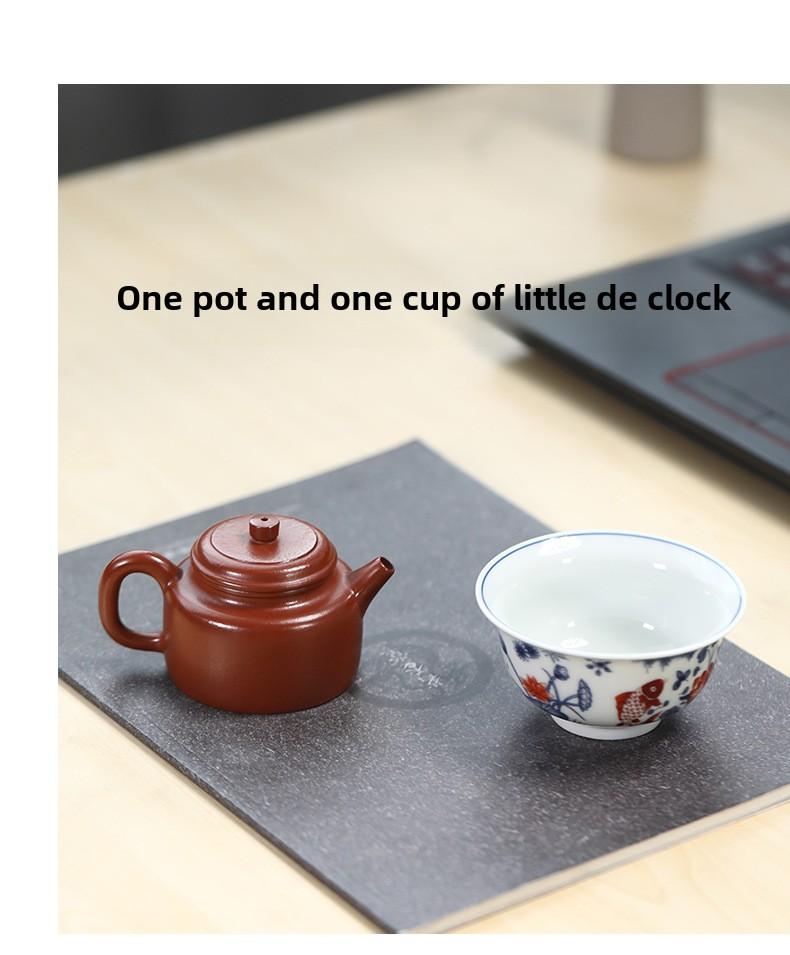 Product Introduction of # Zisha Teapot# Life-Long Fidelity Yixing Zisha Teapot Handmade Famous Authentic Tea Size Capacity Tea Set Suit Yixing Zisha Teapot Wrinkled Cinnabar Single Tea Making Dezhong Teapot 8
