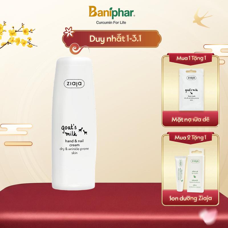 Kem Dưỡng Da Tay Và Móng Sữa Dê Ziaja Goat's Milk Hand & Nail Cream 80ml