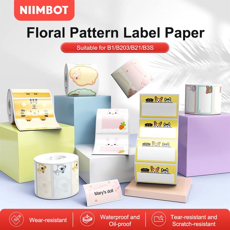 Niimbot Cute Animal Label Stickers Compatible With B21/ B3S/ - TikTok ...