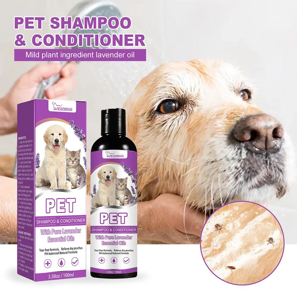Gentle Pet Shampoo for Soft Fragrant Fur Eliminates Unwanted Odors P3R9