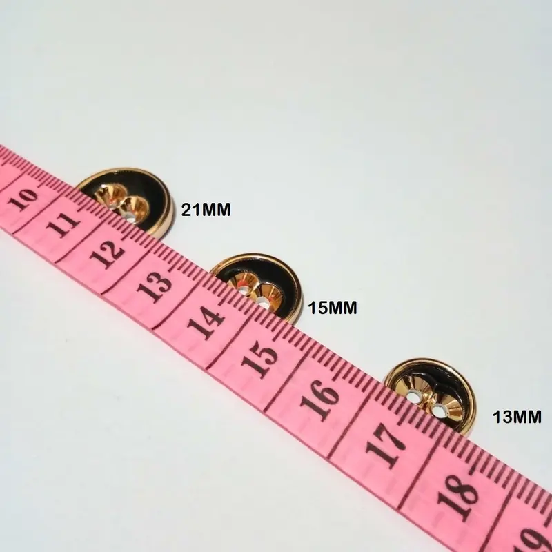 Kancing Baju Import Motif Mata Hitam List Emas 13 mm dan 15 mm Isi 100 PCS 2