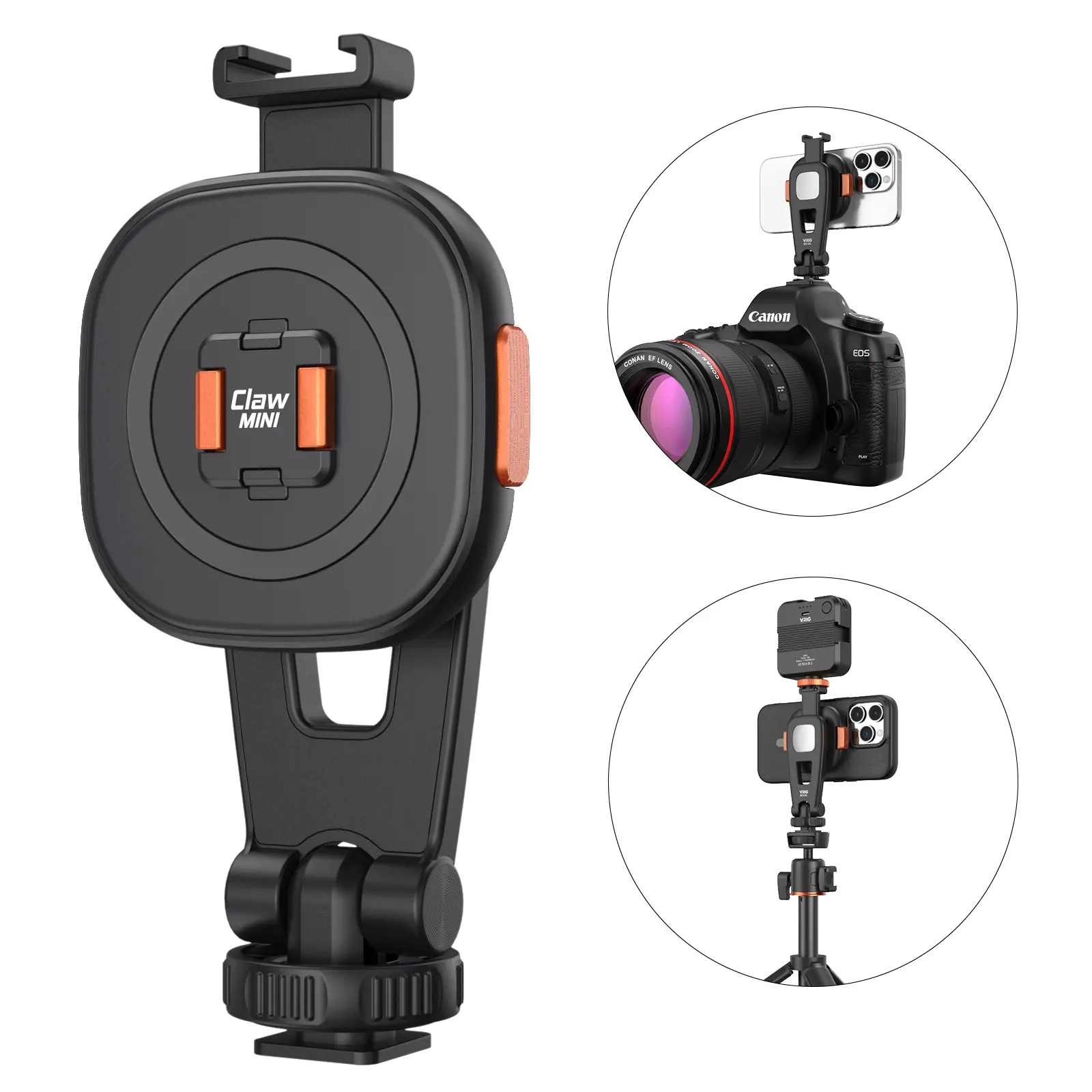 VRIG MG-03L Magnetic Phone Mount Horizontal Vertical Shooting Cold Shoe Magnet Phone Holder for Iphone 15 14 13 Magsafe Series