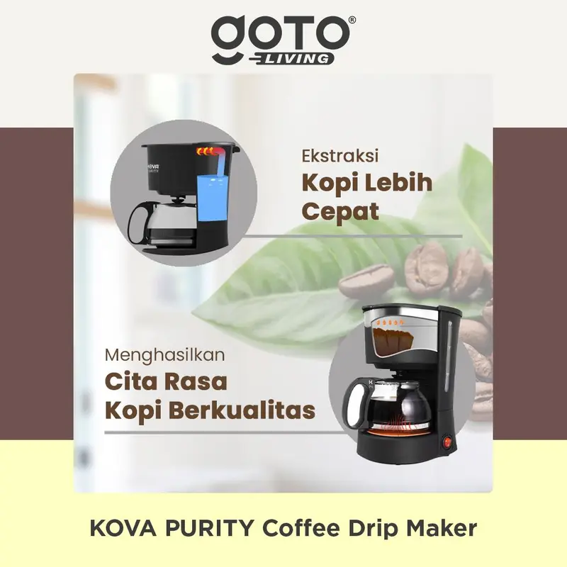 Kova [COD] Purity Mesin Pembuat Kopi Teh Coffee Drip Maker Elektrik Otomatis 3