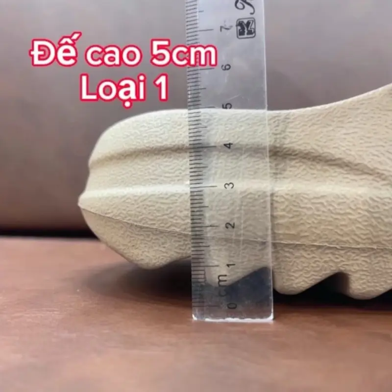 Dép Bánh Mì Vân Nhám Nam Nữ Đế Răng Cưa Độn Đế cao 5cm full Nam-Nữ Hàng QC Cao Cấp, Đúc Nguyên Khối Siêu Nhẹ Siêu Bền 1