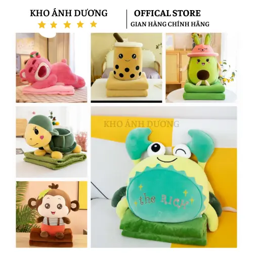 Tổng hợp gấu bông kèm mền 2 in 1