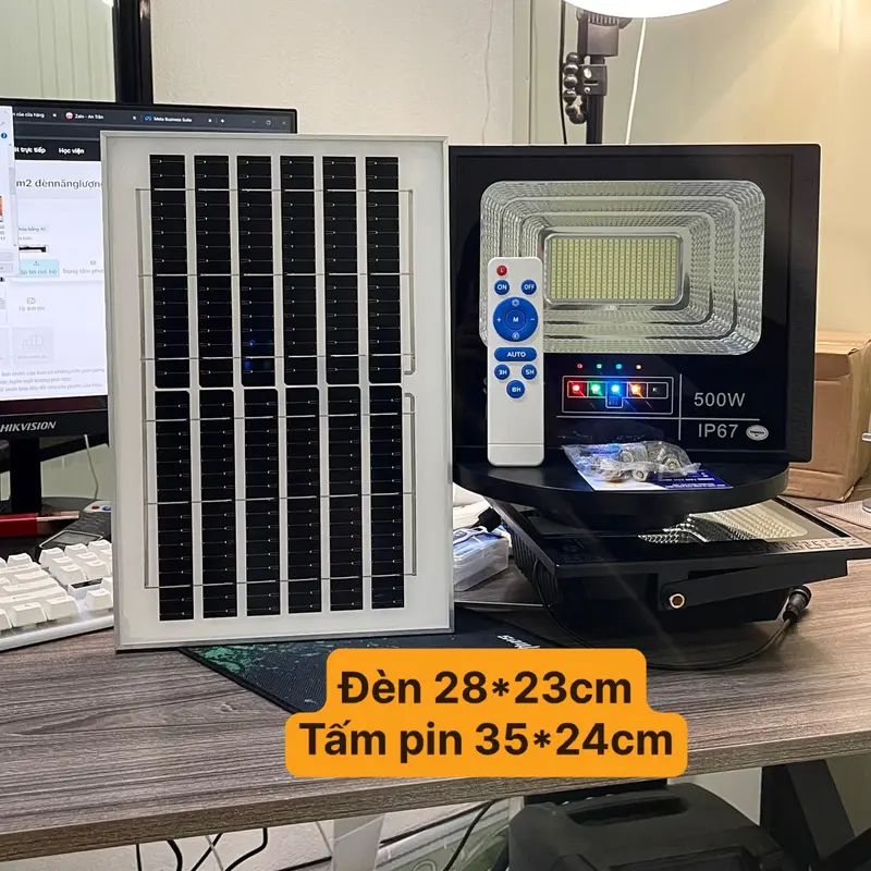Đèn NLMT 500w  sáng 10-12 tiếng, diện tích sáng 50m2 1