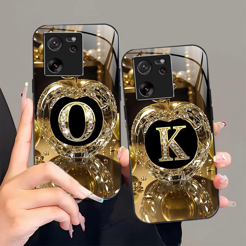 Ốp Điện Thoại Thích Hợp Cho XIAOMI 13t, Thiết Kế Chữ May Mắn, Ốp Điện Thoại Kính Cường Lực Tối Giản Công Sở Cao Cấp Mới, Giá Cả Phải Chăng, Chống Sốc, Chống Trượt, Chống Vân Tay, Chống Mài Mòn.