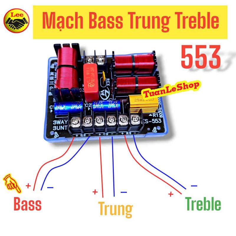 MACH 553, MẠCH LOA KÉO BASS 50, BASS 40, MACH PHÂN TẦN DÀNH CHO BASS TRUNG TREBLE, MẠCH CHƠI BASS LOA CÔN 76 ĐỔ LẠI - MACH LOA ES553 - MACH PHAN TAN 553