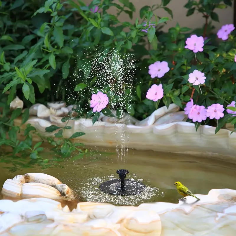 Solar Fountain Pump, Solar Fountain Pump with Nozzles, Outdoor Water Feature for Bird Bath, Pond, Garden, Backyard Decoration, Decorative, Waterfall 4