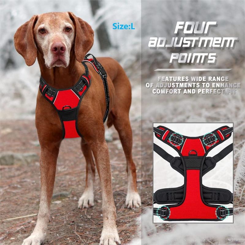 Adjustable Pet Harness, Breathable Comfortable Harness for Small Medium Large Dogs, Comfy & Safe Pet Harness 8