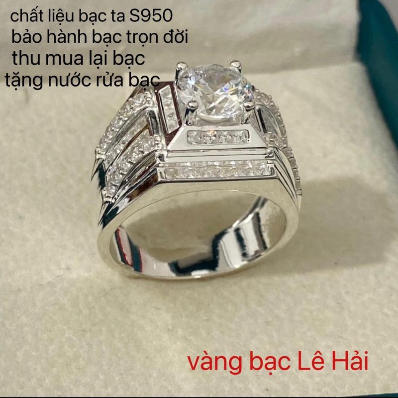 Nhẫn nam bạc . chất liệu bạc S950 nhẫn bạc ta cao cấp đực thiết kế sang trọng LHJ