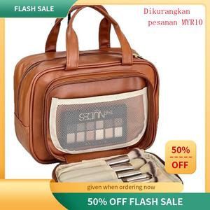 Beg Solek, untuk Wanita, Kulit PU, Kalis Air, Kapasiti Besar, Beg Simpanan, Mudah Alih, Beg Solek Perjalanan, Fesyen, Beg Peralatan Mandi Pegang Tangan, Sesuai untuk Pelajar, Penjual Terbaik di Malaysia Bags Berzip fjall raven bagkukuh begkerja simple  ba