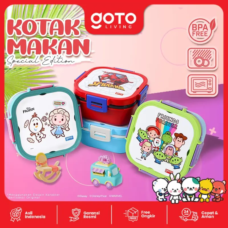 Goto [COD] Celosia X Disney Lunch Box Kotak Bekal Tempat Makan Anak Sekolah 0