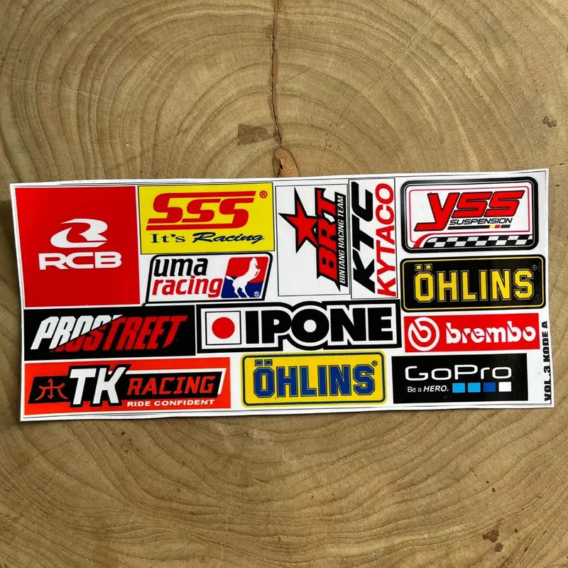 Sticker Pack Racing Stiker Motor harga perlembar sudah laminasi anti gores tahan air 5