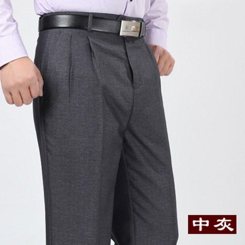 Quần Âu Thường Ngày Cho Nam, Trung Người Già Và Cao Tuổi, Cạp Cao Thoải Mái, Dày Trung Bình Thích Hợp Cho Mùa Xuân Và Mùa Thu, Cạp Sâu, Dáng Rộng Vừa Vặn, Chống Nhăn, Không Sắt, Không Có Túi Sau, Năm 2024 0
