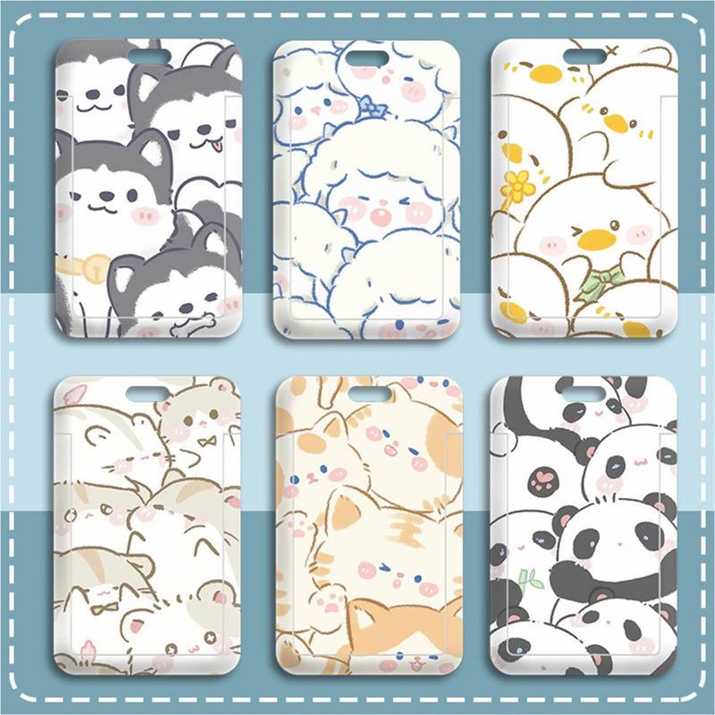 KAQAWAI CAHOL ID CARD HOLDER MOTIF KAWAII TEMPAT KARTU PHOTOCARD PHOTO CARD tali lembut warna cerah 3