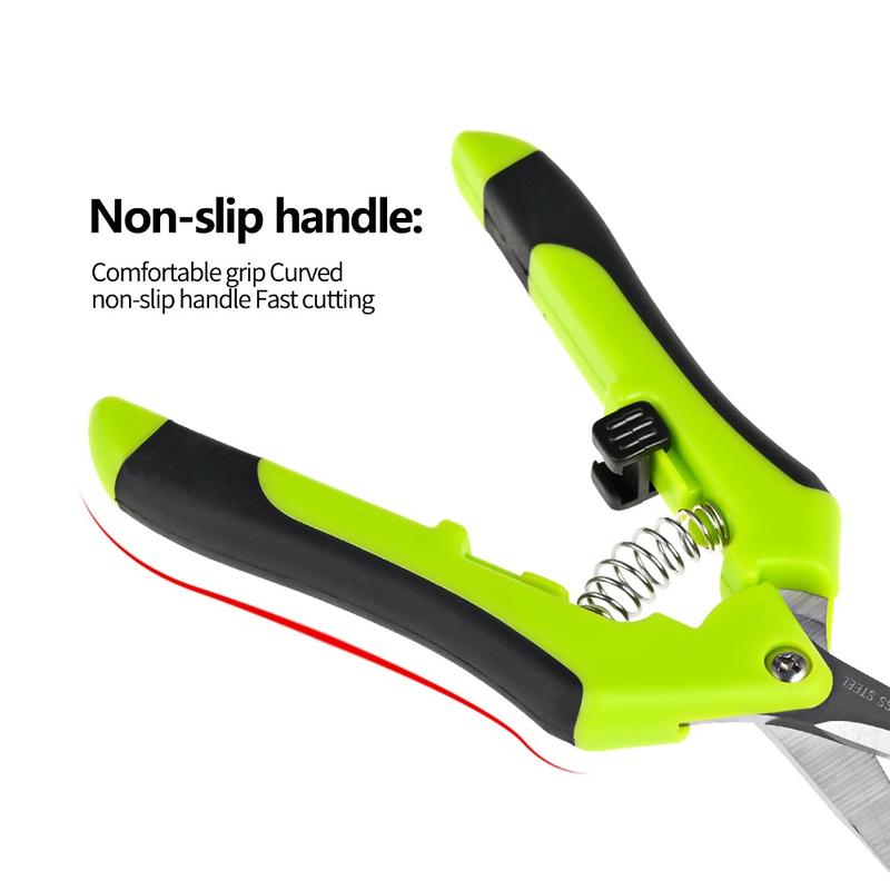 Product Introduction of Garden Pruning Shears Stainless Steel Pruning Tools Hand Pruner Cutter Grape Fruit Picking Weed Household Potted Branches Pruner 16