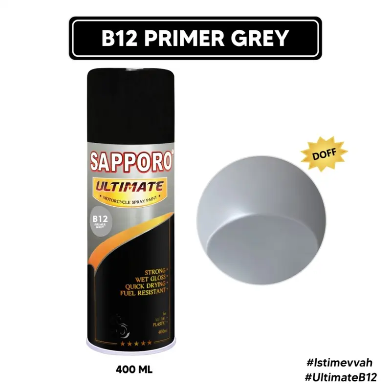 Sapporo Ultimate B12 Primer Grey / Sapporo Spray / Cat Aerosol Terbaik 0