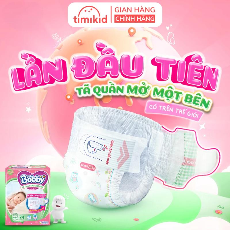  Tã bỉm Quần Mở Một Bên Bobby Cho Bé Từ 3-10kg - Timikid 