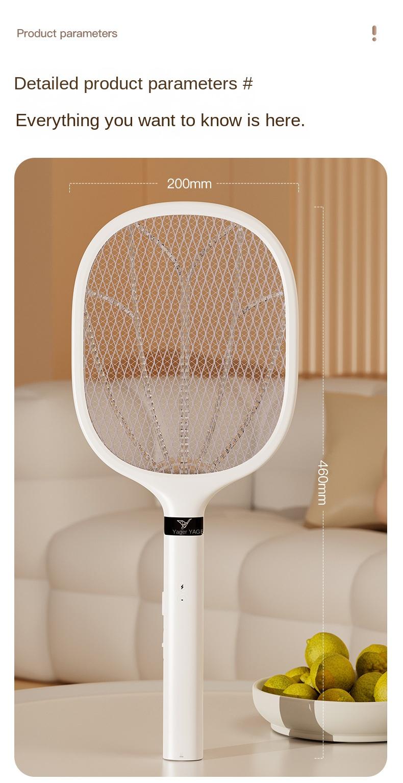 Product Introduction of Household Rechargeable Electric Mosquito Swatter Outdoor Electric Shock Handheld Pest Killer Swatter Electronic Mosquito Killer 12
