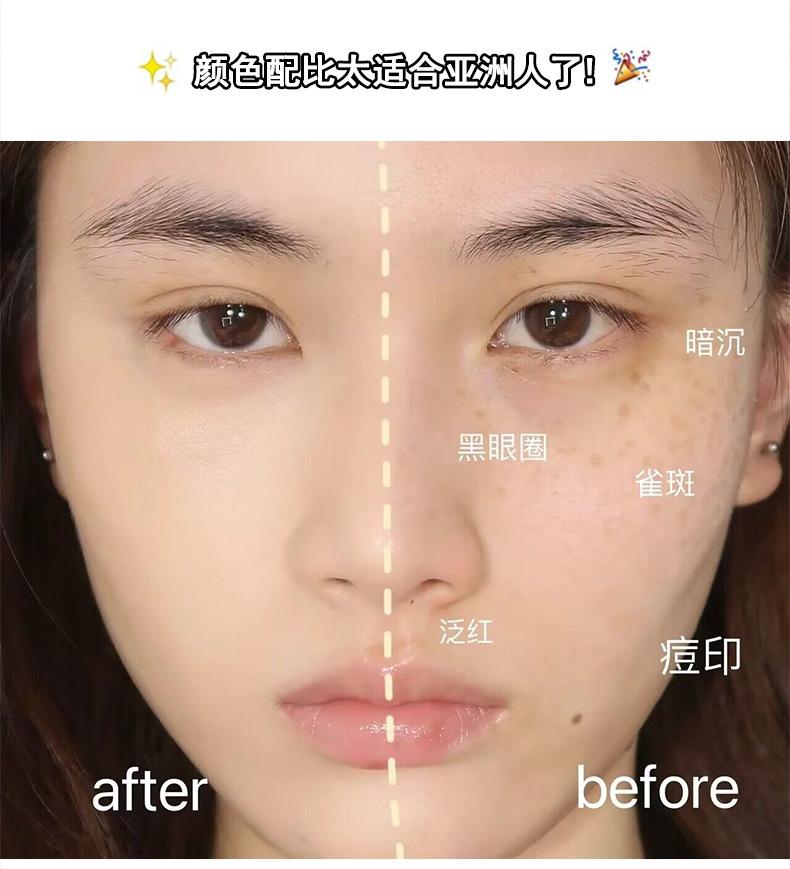 Product Introduction of ROTO six-color concealer disc covers dark circles, acne marks, tear furrows, spots, matte shadows, brightens the beginner's grooming disc 5