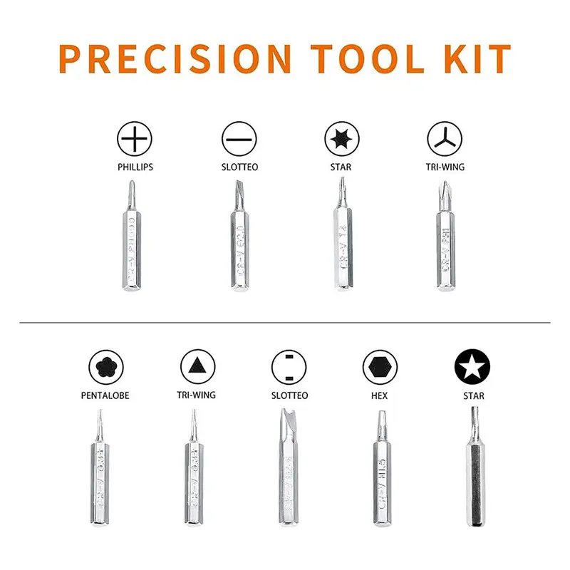 32 in 1 Screwdriver Set, Magnetic Repair Tool Kit with Case for Computer, iPhone, PC, Cellphone, Laptop, Watch, Glasses, Camera Accessories 6