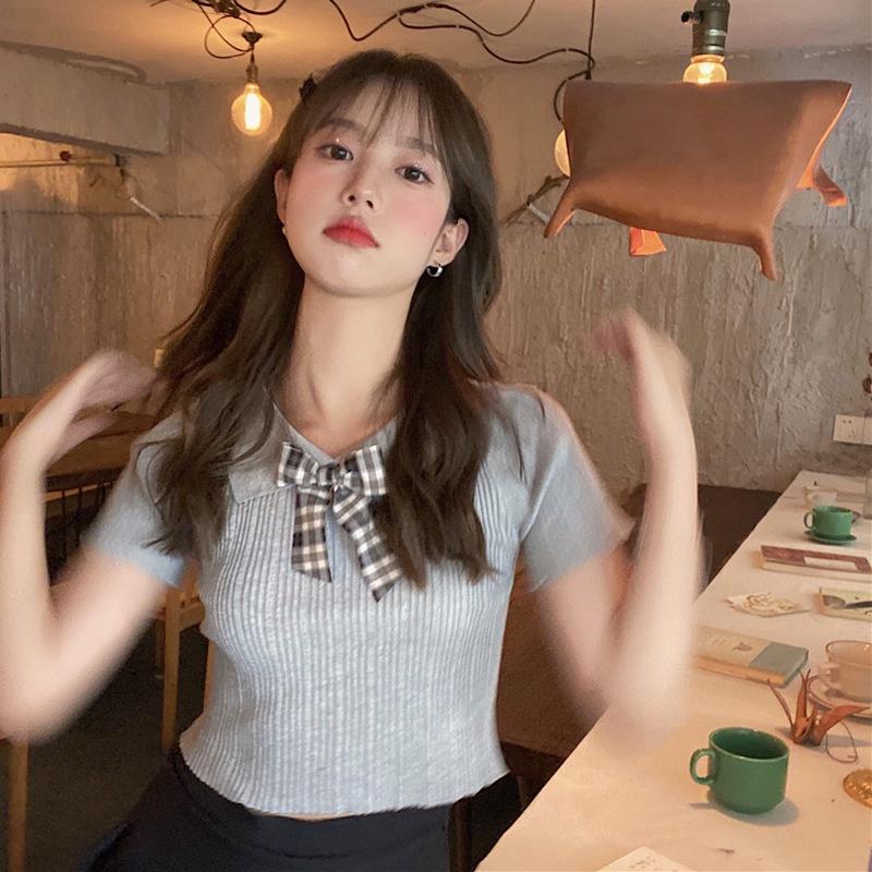 Atasan Korean Style Lengan Pendek Wanita Import Rajut Premium UF US | Baju Korean Style Wanita Lengan Pendek Rajut Import Premium | Korean Style Wanita Atasan Lengan Pendek Rajut | Rajut Korean Style Wanita Lengan Pendek 6