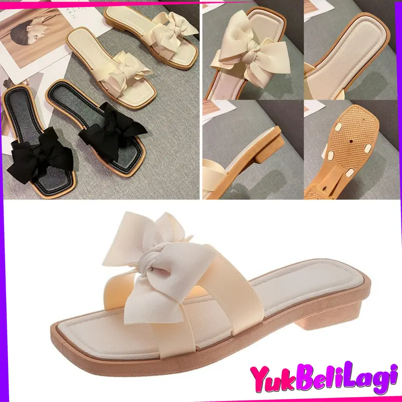 YBL-COD Sandal Jelly Pita Polos 6854 Empuk Sol Rubber Kekinian Sandal Flat Shoes Karet Elastis Tebal Fashion Wanita (BELI LOKAL) Sendal 0