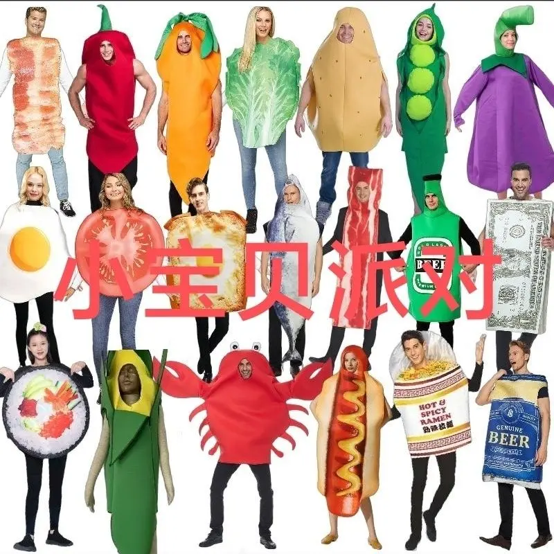 Trang Phục Hóa Trang, Chủ Đề Halloween Và Năm Mới, Bao Gồm Sushi, Hot Dog, Pizza, Bò Và Mì Ăn Liền, Trang Phục Biểu Diễn Vui Nhộn