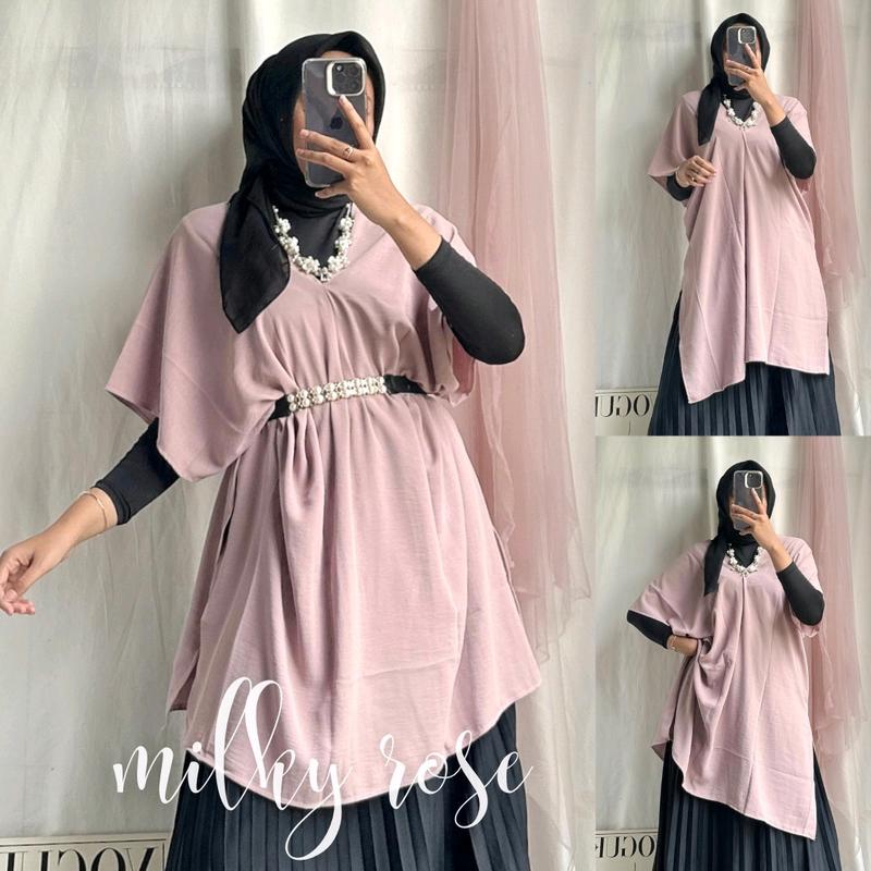 JEMA TUNIK OUTER // OUTER WANITA // TUNIK WANITA CRINKLE AORFLOW 3