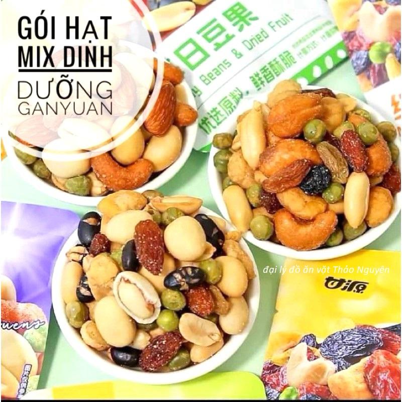 Bán sỉ 1kg gói hạt Ganyuan mix nhiều loại hạt ngũ cốc sấy khô thơm ngon, tiện dụng, giàu dinh dưỡng, tốt cho sức khỏe, đồ ăn ngon rẻ Snack Ăn Vặt banh  phong hạtdinhduong