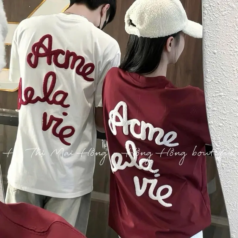 [NEW COLECTION 2025 THIENAN CLOSET] Áo Phông Chữ Thêu Nổi Chất Liệu Contton 2 Chiều thấm hút mồ Hôi Và Mát Mẻ