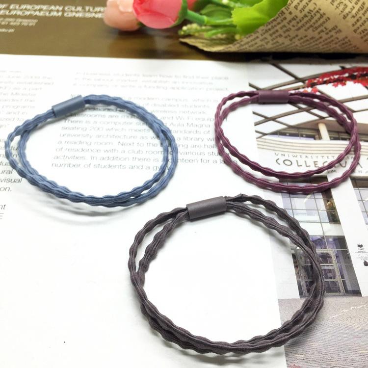 Product Introduction of High Elastic Double Strand Hair Rope Hair Elastic Band Hair Ring Base Base Head Rope Yiwu Small Jewelry Accessories 4