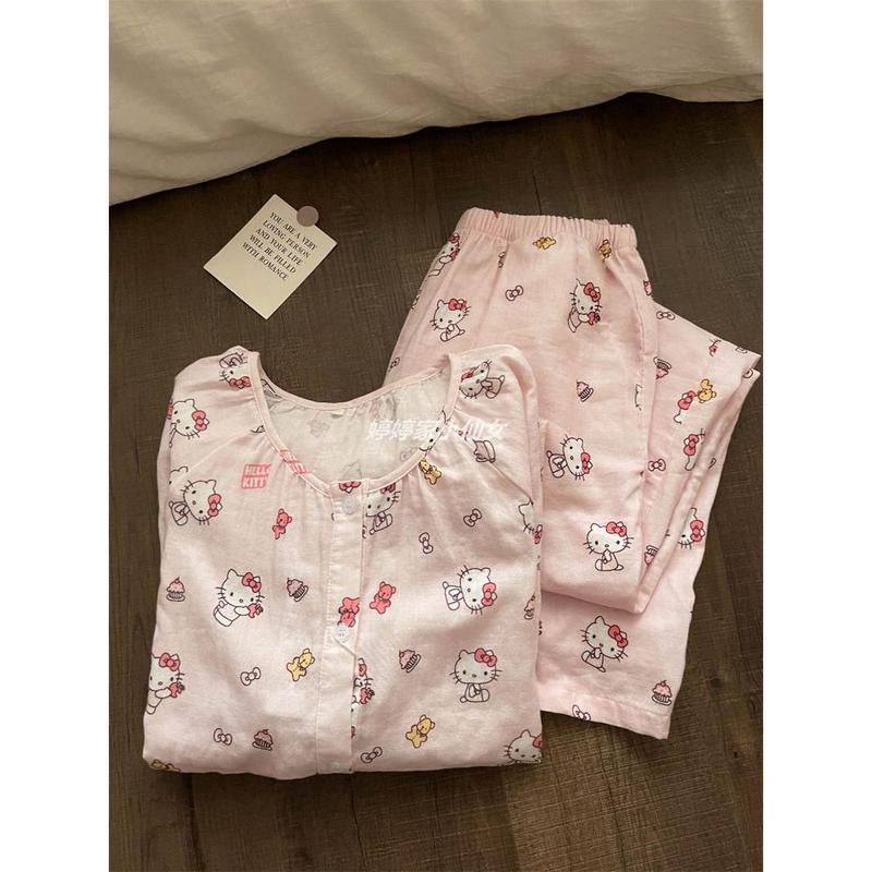 Bộ Đồ Ngủ HelloKitty, Dễ Thương, Dành Cho Bé Gái, INS 1