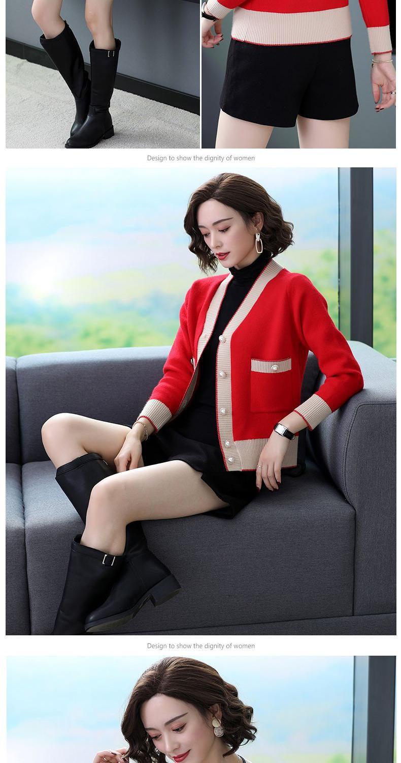 Product Introduction of Áo Khoác Len, Áo Ngắn, Phong Cách Phương Tây Trung Niên Cho Mẹ, Áo Len Dài Tay, Áo Cardigan Nữ, Áo Khoác Nhỏ, Mùa Xuân Và Mùa Thu, Năm 2024 6