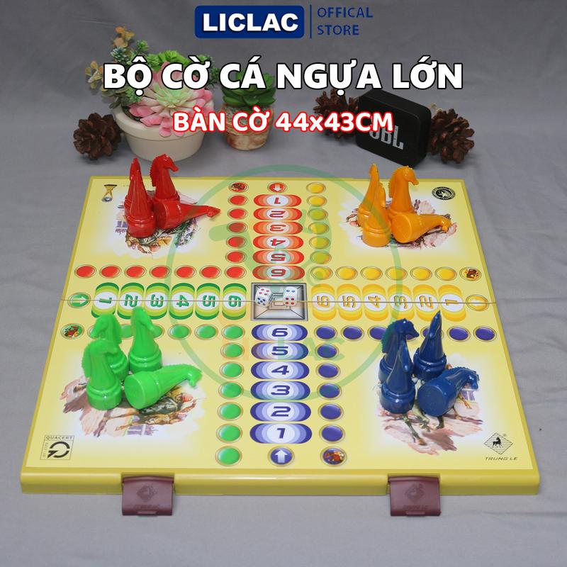 Bộ cờ Cá Ngựa Trung Lê SIZE LỚN, TRUNG, NHỎ chất liệu Nhựa an toàn, Đồ chơi giải trí Board Game, Đồ chơi Việt Nam - LICLAC