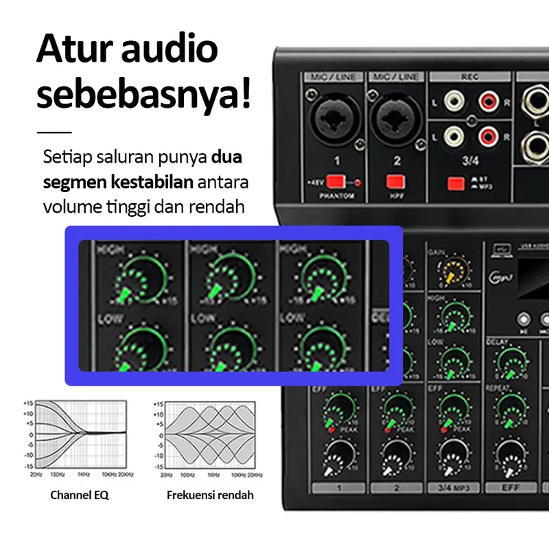 Bonkyo Pm4/HM-4M mixer sound audio system Bluetooth dsp USB 4 channel mini audio interface for recording 12v mixer with equalizer Bass Monitor Komputer Amplifier Adaptor Logam 5