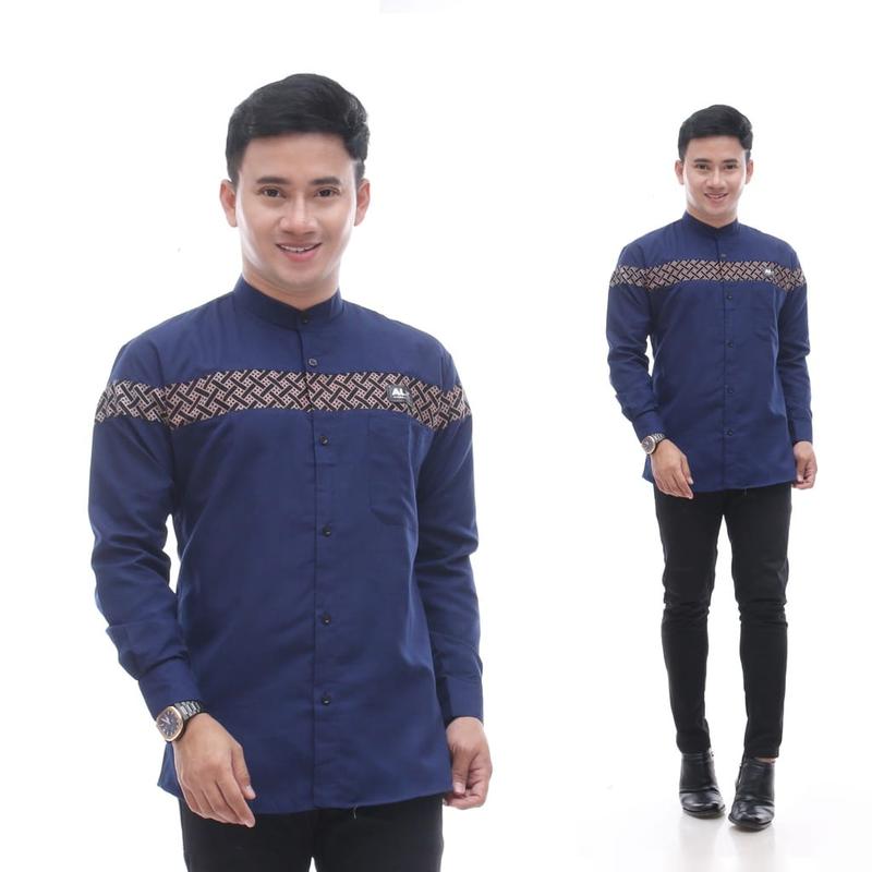 Baju Kemeja Koko Kobata QYNANG Lengan Panjang Fashian Pria MuslimTerbaru 2023 3