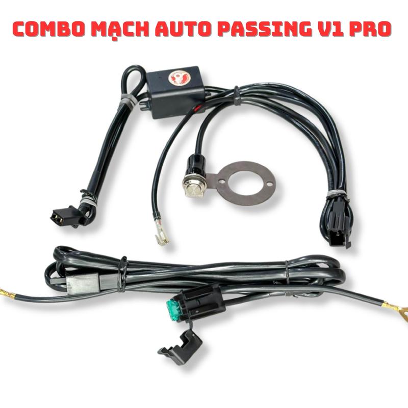 Combo Mạch Auto Passing V1 PRO Đã Đấu Nối Sẵn Cắm, Dùng Đá Đèn Cho Đèn Trợ Sáng 1 Màu 1 Chế Độ,  - Phụ Kiện Xe Máy