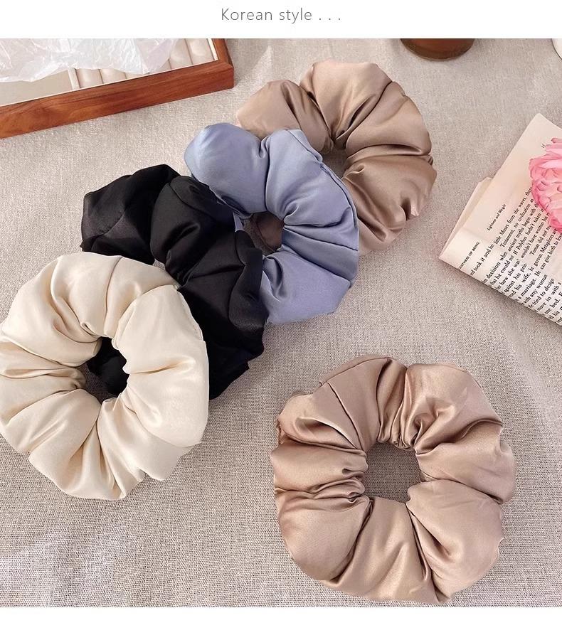 Product Introduction of Silk Soft Pillow Scrunchie for Women, Sleep Hair Accessory, Hair Tie, High-Grade Loose Hair Band, Hair Care Hair Rope 2