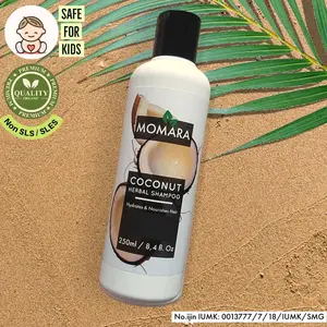 Shampoo Kelapa MOMARA Organic Non SLS / SLES Ukuran 250ml shampoo anti ketombe